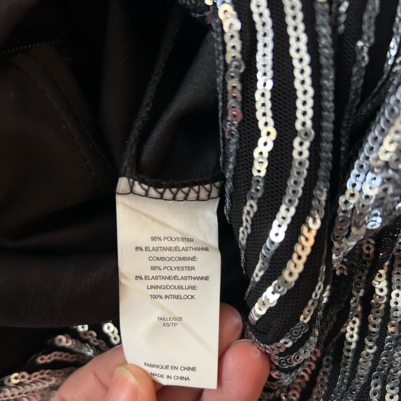 EUC LeChateau Sequin Long Sleeve Straight (wide) Leg Jumpsuit Size XS - Picture 8 of 13